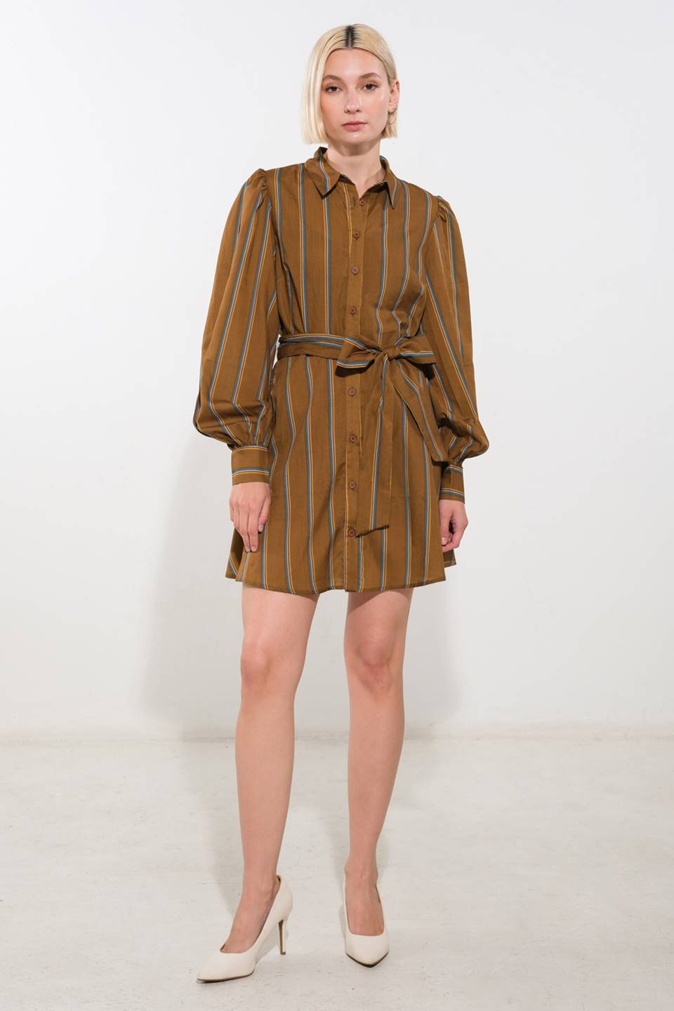 GIVE IT A GO WOVEN MINI DRESS Flying Tomato